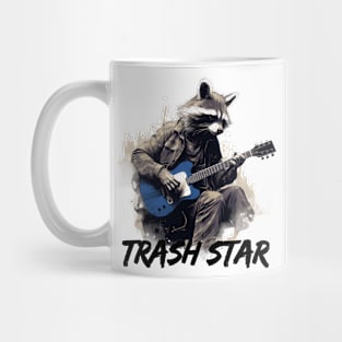 Raccoon Trash Star Playing The Electric Guitar Mug